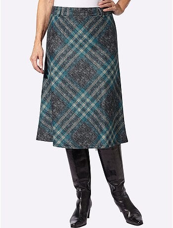 Jupe à Carreaux Jacquard - Taille Courte - Witt