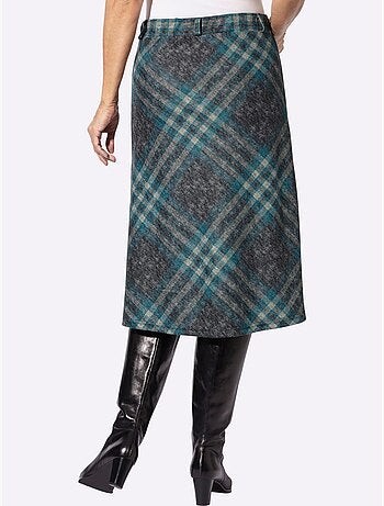 Jupe à Carreaux Jacquard - Taille Courte - Witt