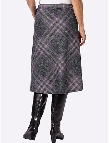 Jupe à Carreaux Jacquard - Taille Courte - Witt