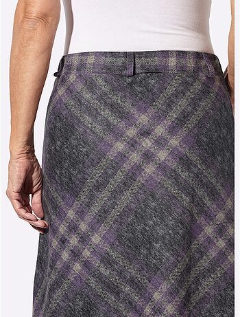 Jupe à Carreaux Jacquard - Taille Courte - Witt