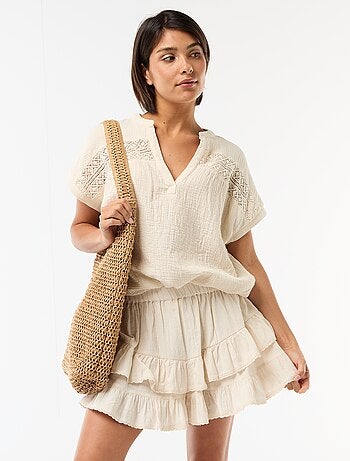 Jupe à étages et à volants