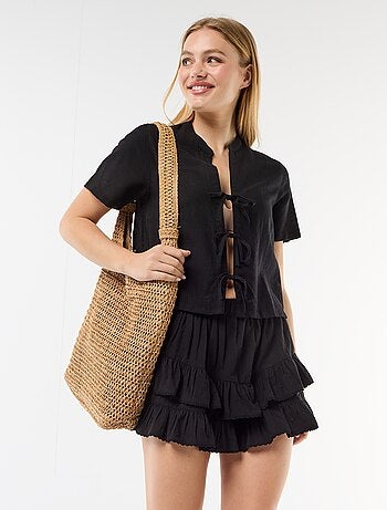 Jupe à étages et à volants