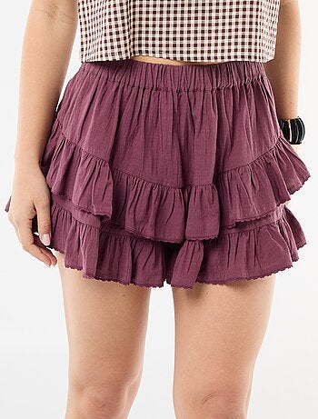 Jupe à étages et à volants