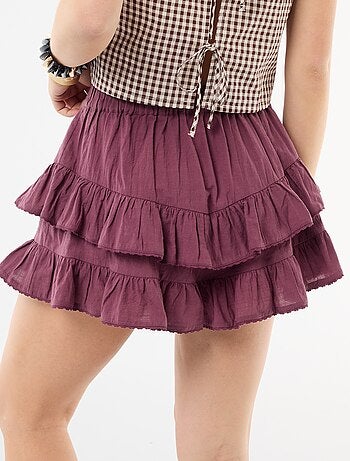 Jupe à étages et à volants