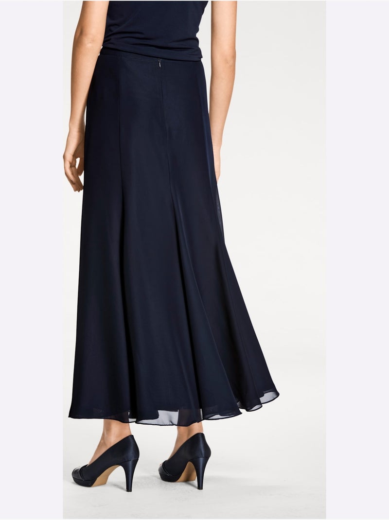 Jupe à godets - taille standard - helline Bleu nuit - Kiabi