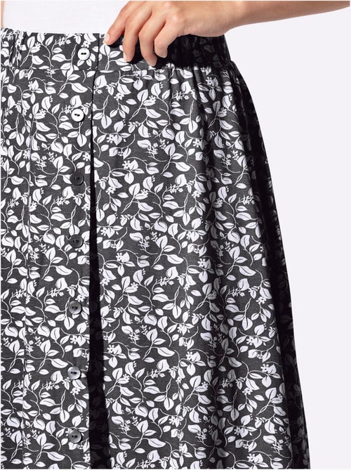 Jupe à imprimé floral avec ceinture élastique confortable - Taille courte - Witt - Kiabi Jupe à imprimé floral avec ceinture élastique confortable - Taille courte - Witt - Kiabi