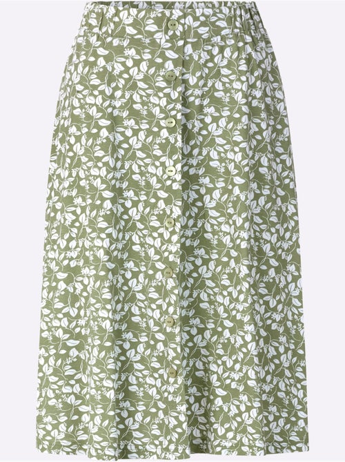 Jupe à imprimé floral avec ceinture élastique et empiècement lisse - Taille courte - Witt - Kiabi Jupe à imprimé floral avec ceinture élastique et empiècement lisse - Taille courte - Witt - Kiabi