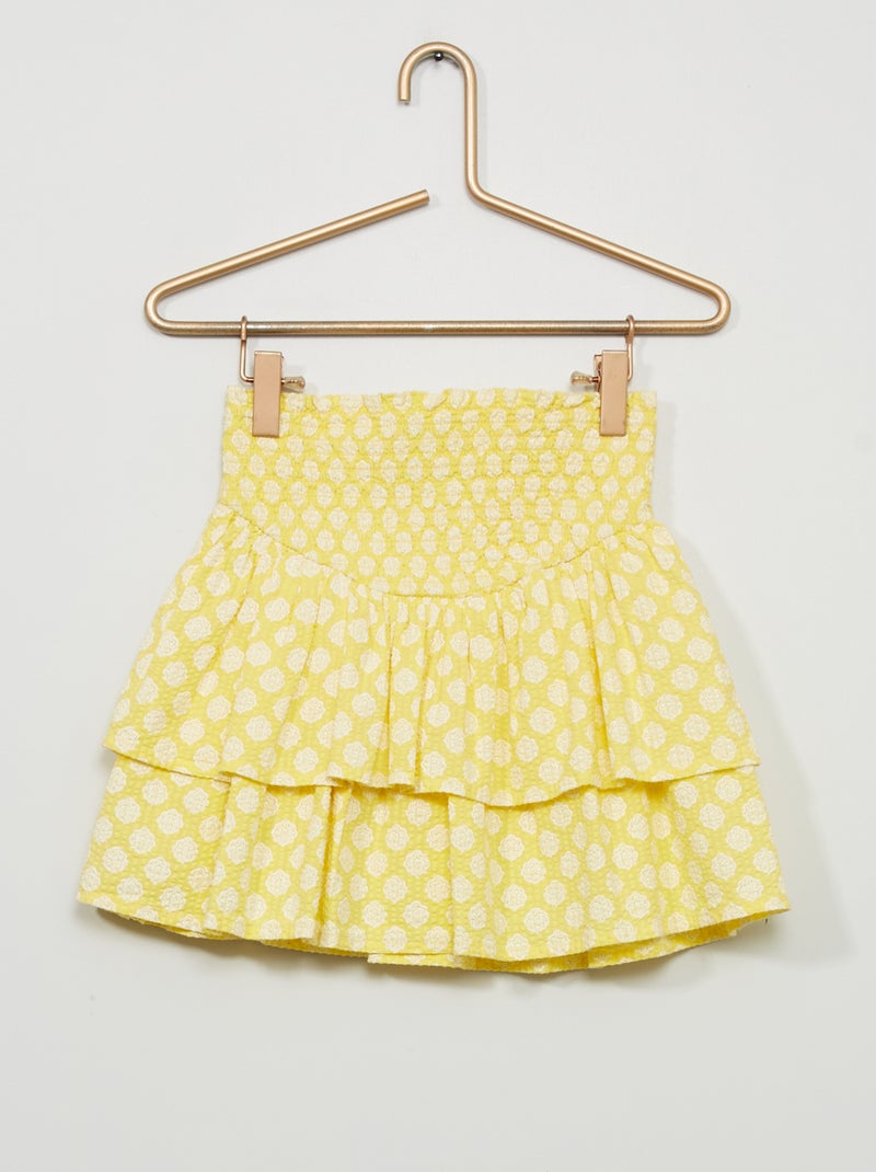 Jupe à motif JAUNE - Kiabi