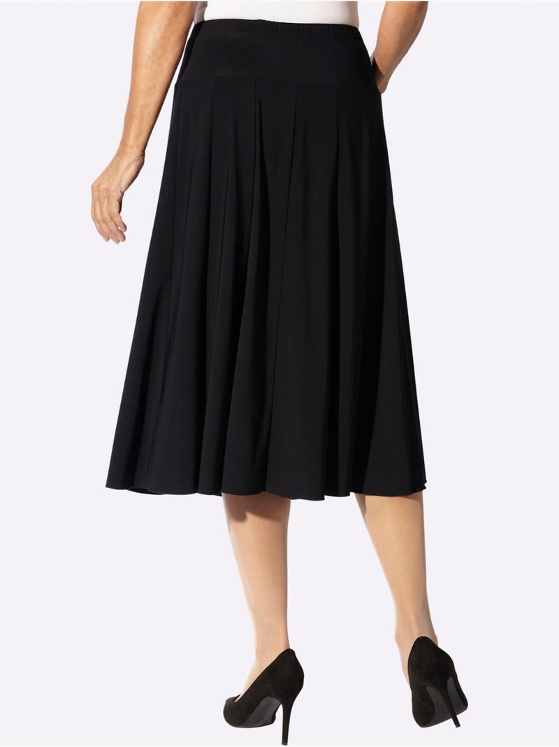 Jupe à Panneaux Ceinture élastique Confortable - Taille Courte - Witt Noir - Kiabi