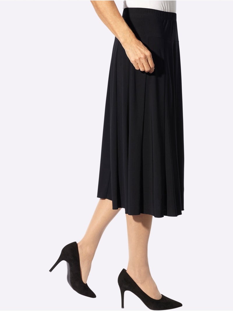 Jupe à Panneaux Ceinture élastique Confortable - Taille Standard - Witt Noir - Kiabi