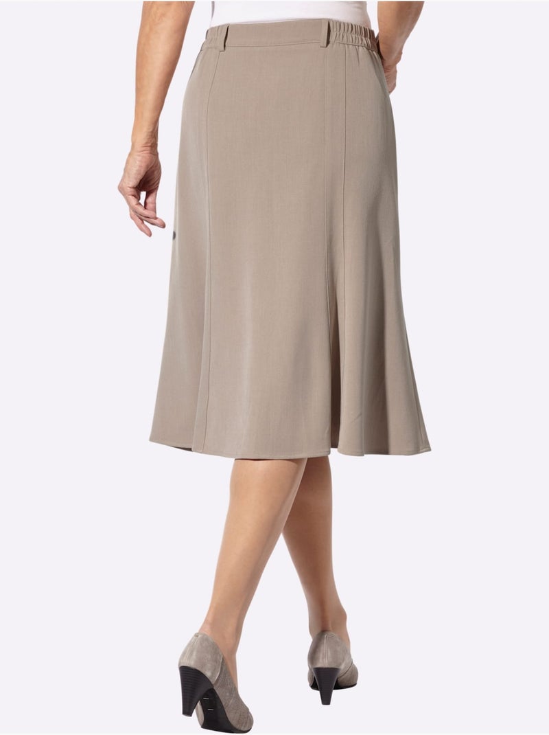 Jupe à panneaux chaud - taille courte - witt Ecru - Kiabi