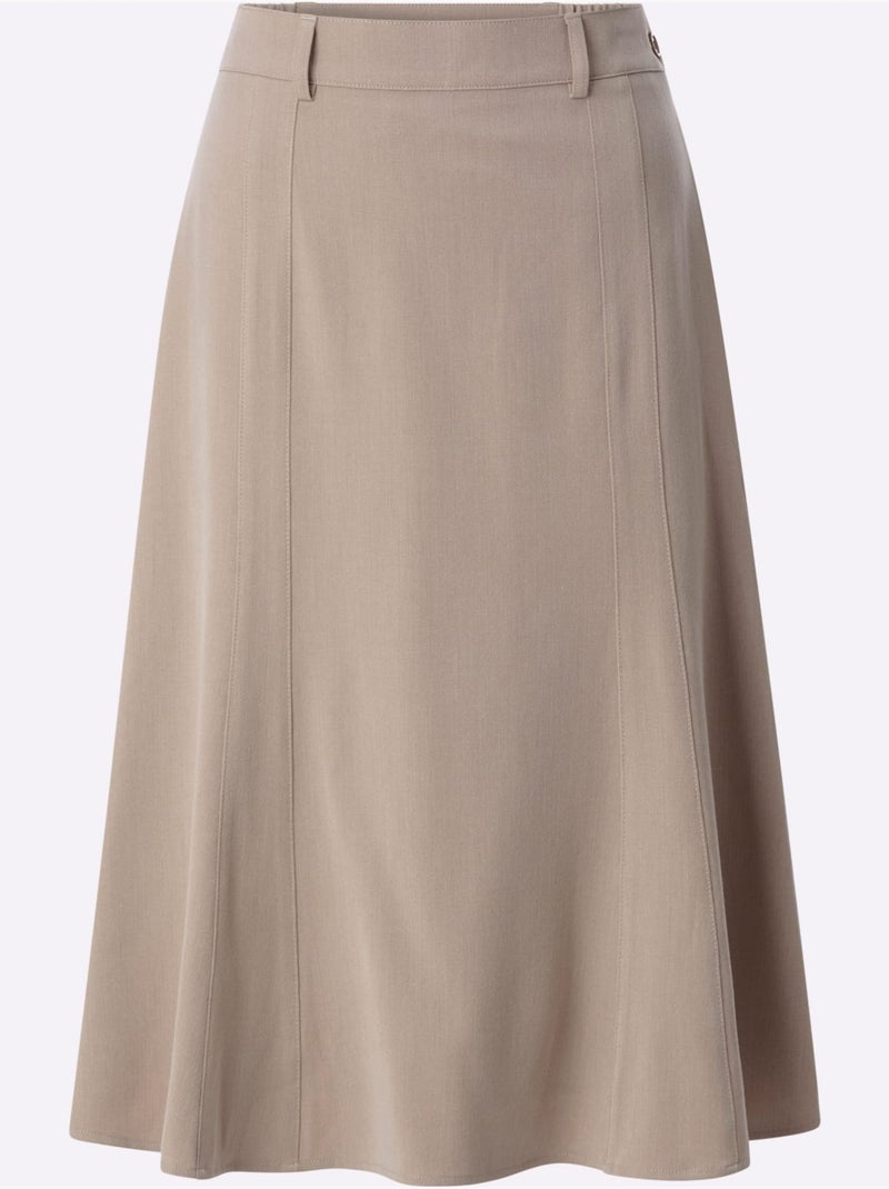 Jupe à panneaux chaud - taille courte - witt Ecru - Kiabi
