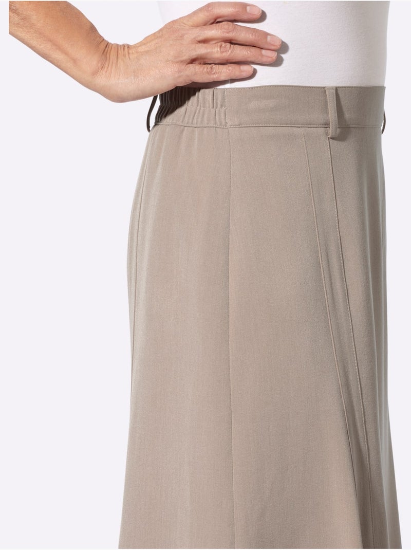 Jupe à panneaux chaud - taille courte - witt Ecru - Kiabi