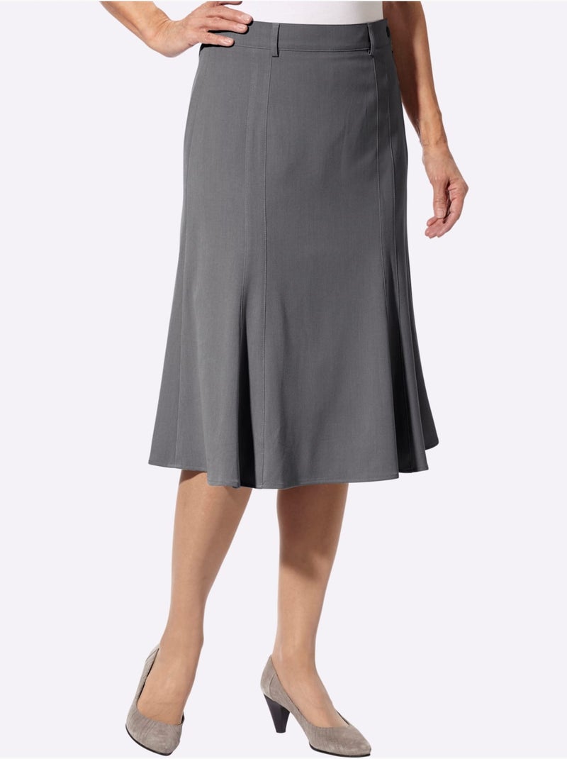 Jupe à panneaux chaud - taille courte - witt Noir Gris anthracite - Kiabi