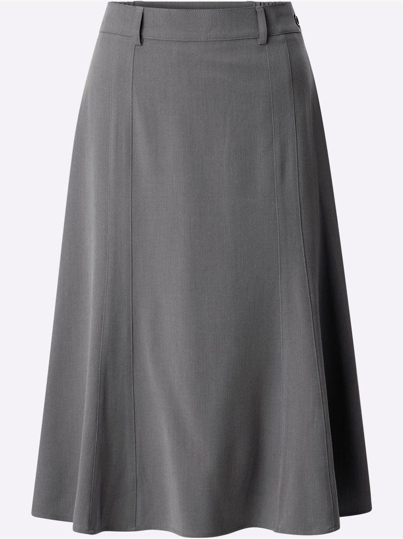 Jupe à panneaux chaud - taille courte - witt Noir Gris anthracite - Kiabi