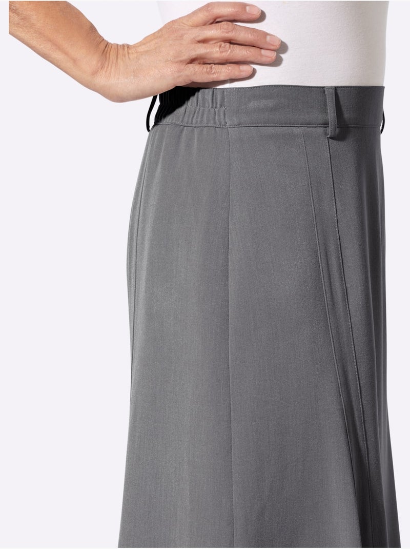 Jupe à panneaux chaud - taille courte - witt Noir Gris anthracite - Kiabi
