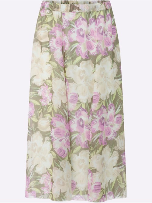 Jupe à panneaux en Georgette à motif floral et ceinture élastique - Taille standard - Witt - Kiabi Jupe à panneaux en Georgette à motif floral et ceinture élastique - Taille standard - Witt - Kiabi