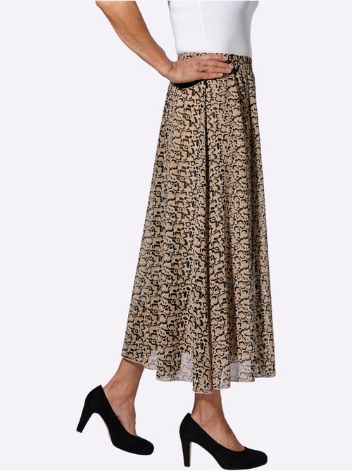 Jupe à panneaux en Georgette avec motif animal et ceinture élastique - Taille standard - Moda Vilona - Kiabi Jupe à panneaux en Georgette avec motif animal et ceinture élastique - Taille standard - Moda Vilona - Kiabi
