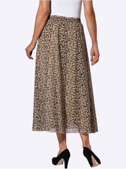 Jupe à panneaux en Georgette avec motif animal et ceinture élastique - Taille standard - Moda Vilona - Kiabi Jupe à panneaux en Georgette avec motif animal et ceinture élastique - Taille standard - Moda Vilona - Kiabi