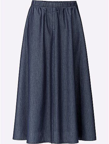Jupe à panneaux en jean avec ceinture élastique - Taille standard - Witt