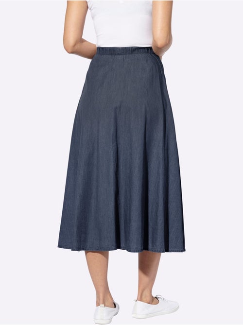 Jupe à panneaux en jean avec ceinture élastique - Taille standard - Witt - Kiabi Jupe à panneaux en jean avec ceinture élastique - Taille standard - Witt - Kiabi