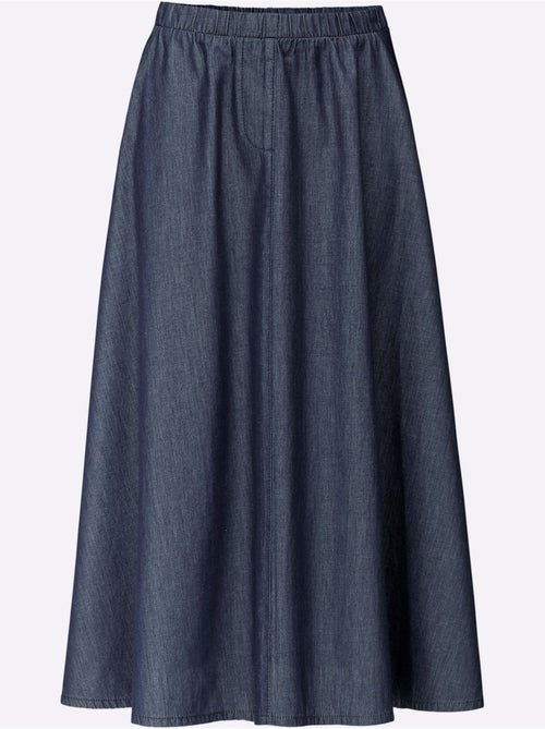Jupe à panneaux en jean avec ceinture élastique - Taille standard - Witt - Kiabi Jupe à panneaux en jean avec ceinture élastique - Taille standard - Witt - Kiabi