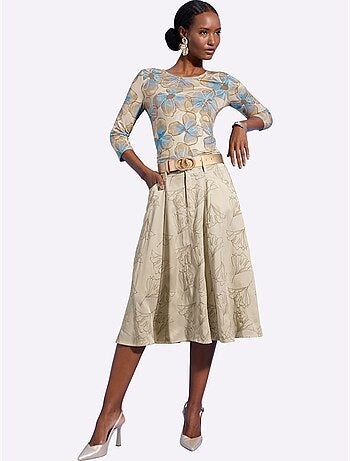 Jupe à panneaux lyocell (tencel) - taille standard - helline