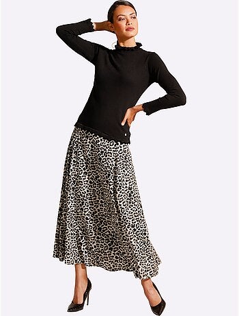 Jupe à panneaux qualité tissée - taille courte - helline