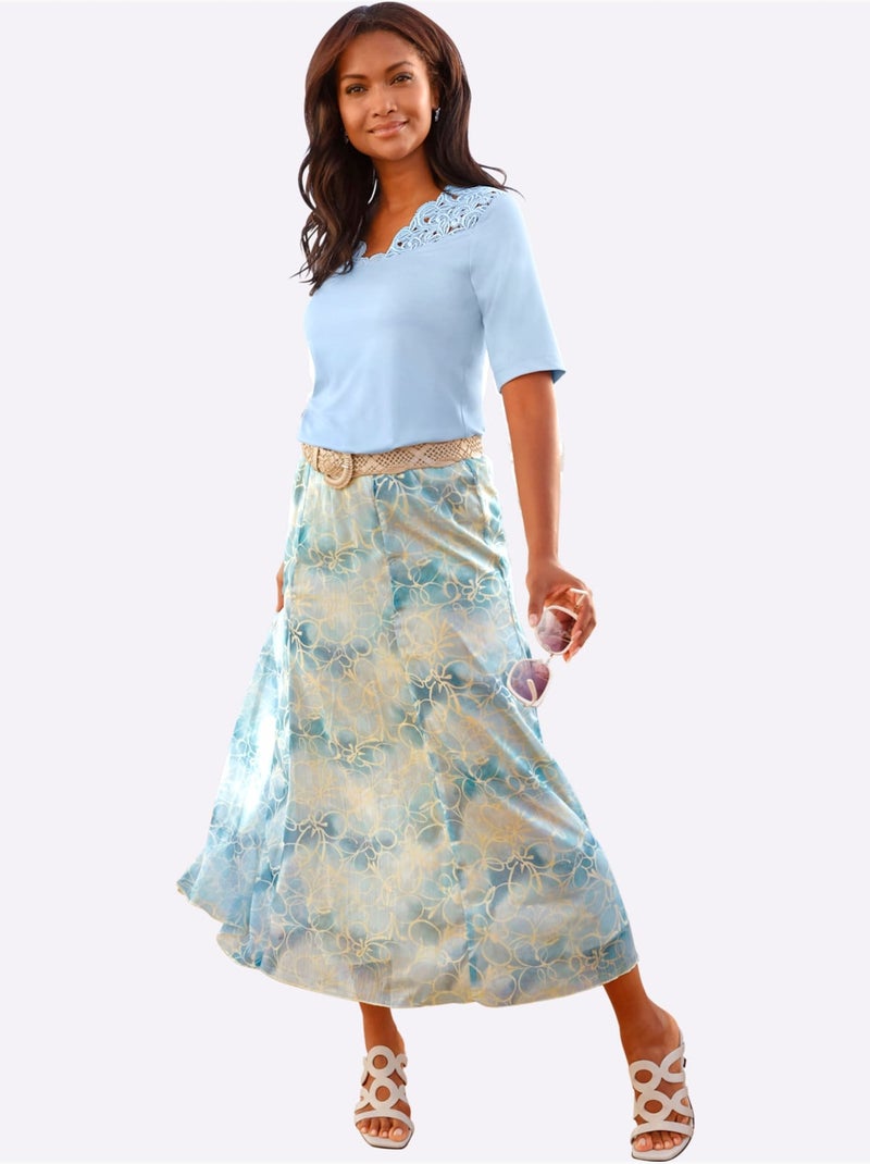 Jupe à Panneaux Qualité Tissée - Taille Standard - Witt Bleu - Kiabi