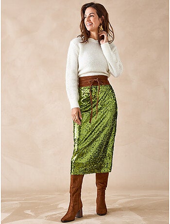 Jupe à sequins coupe droite - DAXON