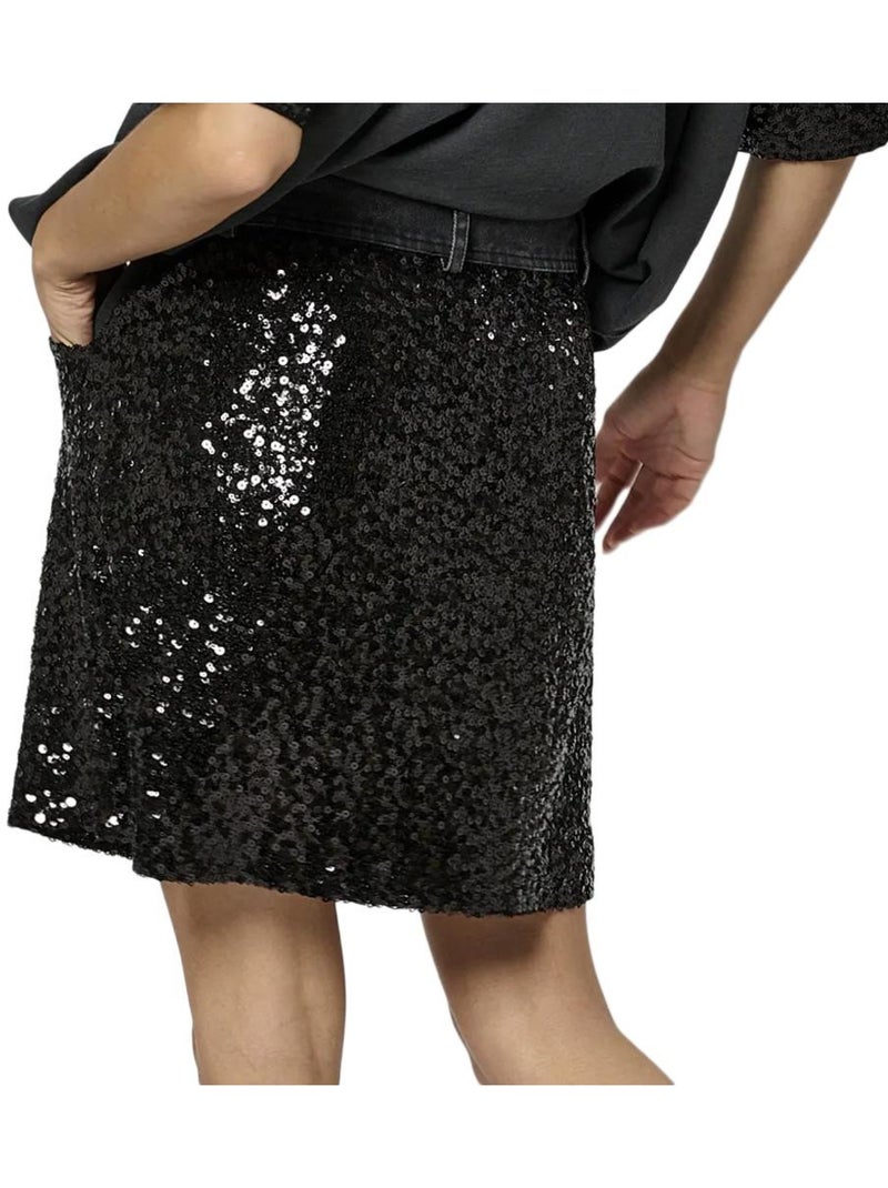 Jupe à Sequins Femme Kaporal Noir - Kiabi