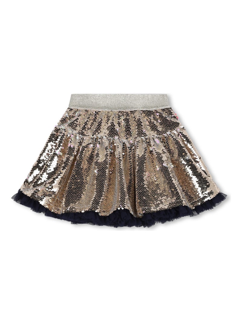 Jupe à sequins Jaune - Kiabi