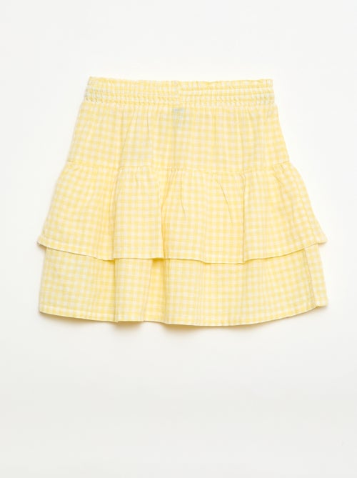 Jupe à volants vichy - Kiabi