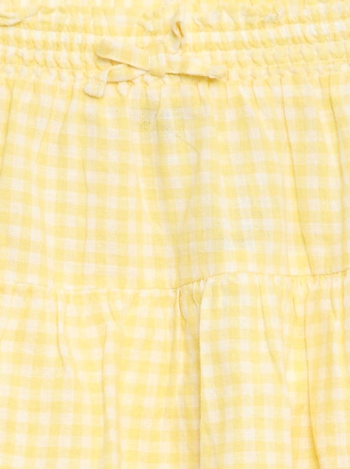 Jupe à volants vichy - Kiabi