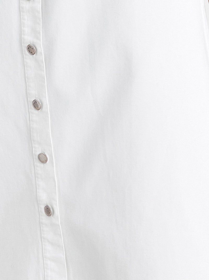 Jupe ample boutonnée - Damart Blanc - Kiabi