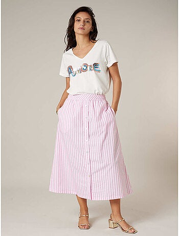 Jupe ample femme en coton 'Deeluxe'