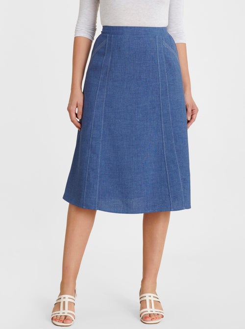Jupe ample tissu texturé - Damart - Kiabi