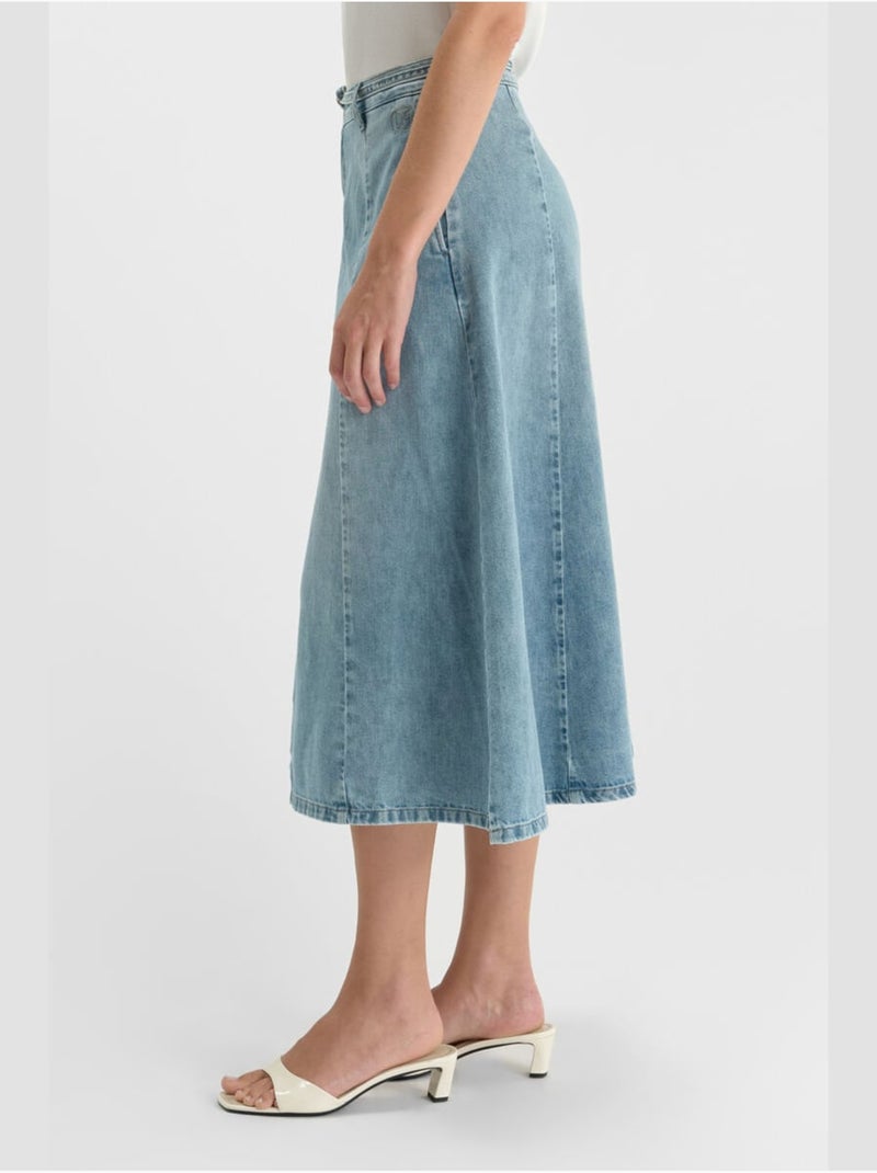 Jupe ANETTE evasée, patineuse en jeans 'Le Temps Des Cerises' Bleu - Kiabi