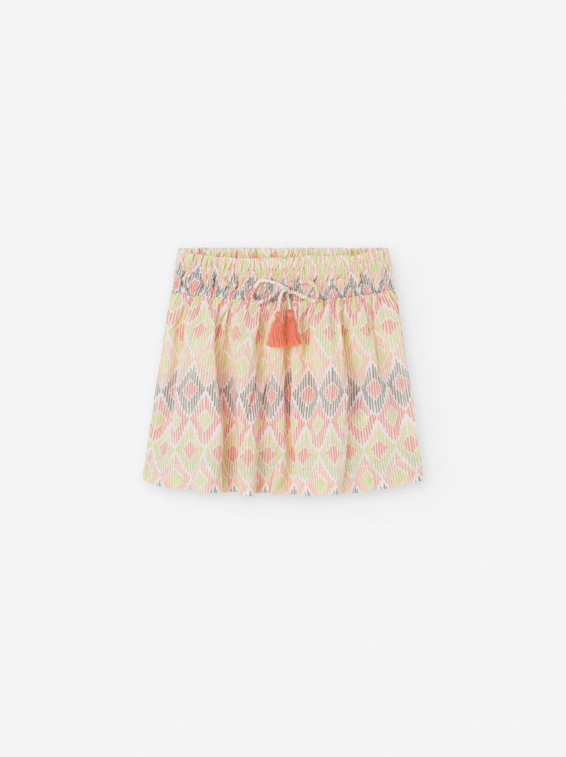Jupe avec Motif et Breloques Blanc Ecru - Kiabi