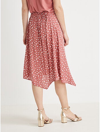 Jupe base asymétrique élastiquée dos