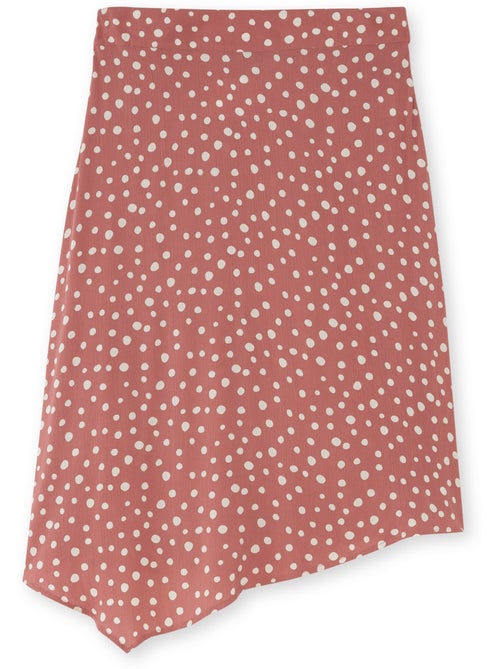 Jupe base asymétrique élastiquée dos - Kiabi