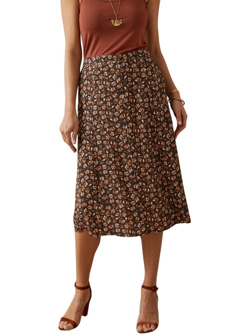 Jupe boutonnée élastiquée - DAXON - Kiabi