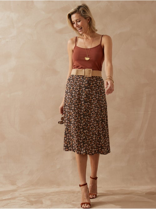 Jupe boutonnée élastiquée - DAXON - Kiabi