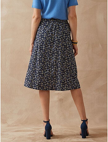 Jupe boutonnée élastiquée