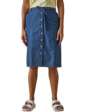 Jupe boutonnée en chambray - DAXON