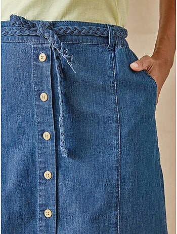 Jupe boutonnée en chambray - DAXON