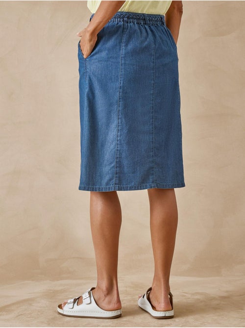 Jupe boutonnée en chambray - DAXON - Kiabi