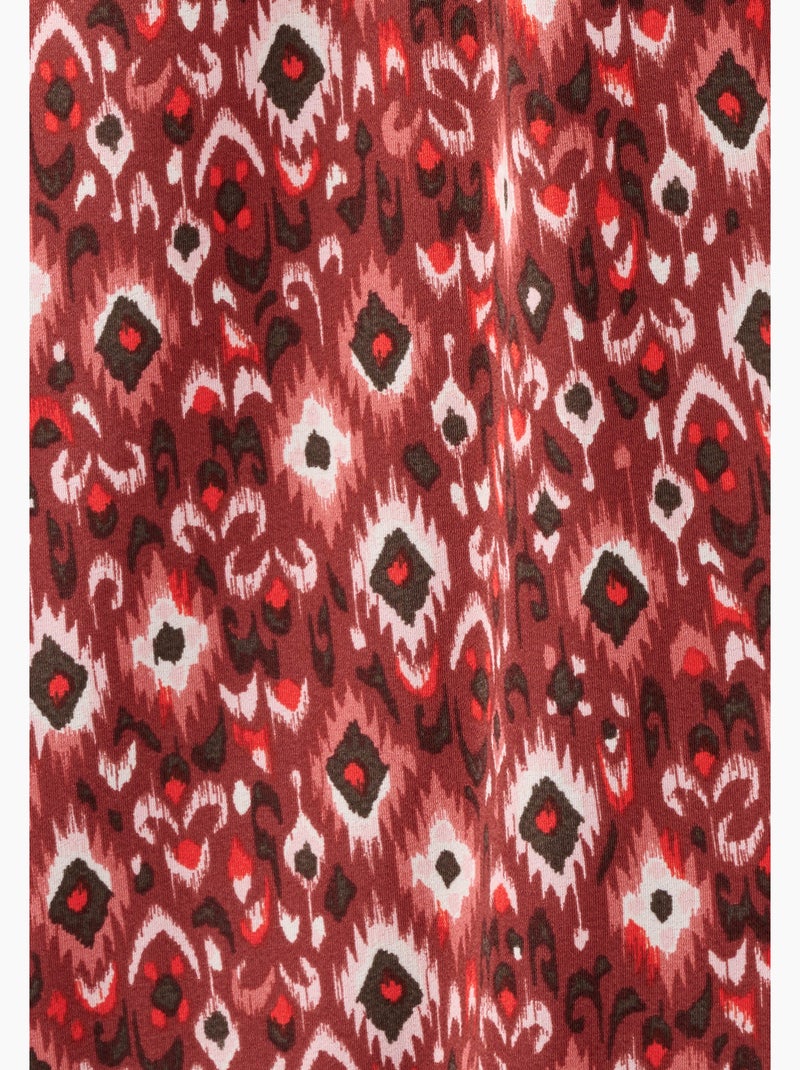 Jupe boutonnée en crêpe - Damart Rouge - Kiabi