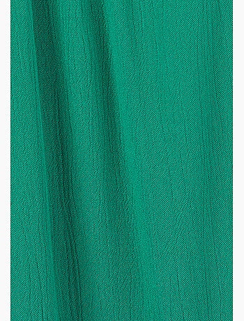 Jupe boutonnée en tissu créponné pure viscose - damart
