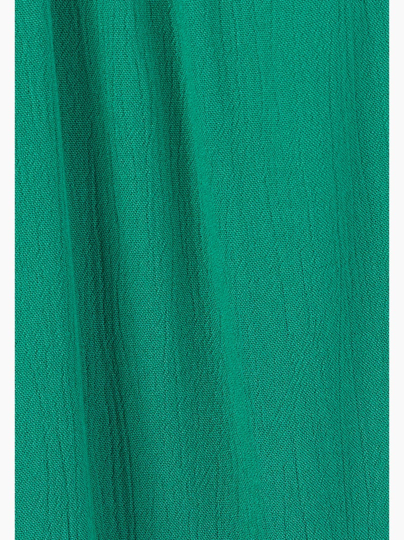 Jupe boutonnée en tissu créponné pure viscose - damart Vert - Kiabi